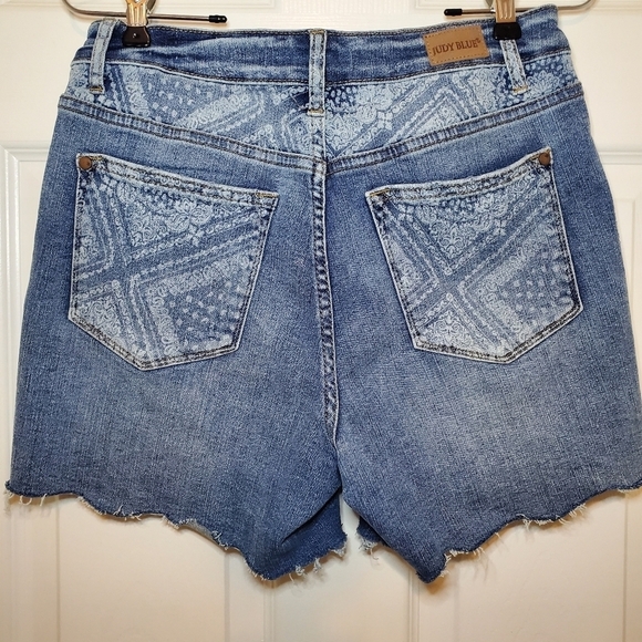 Judy Blue Only Good Bandana Shorts Sz M - Picture 5 of 9
